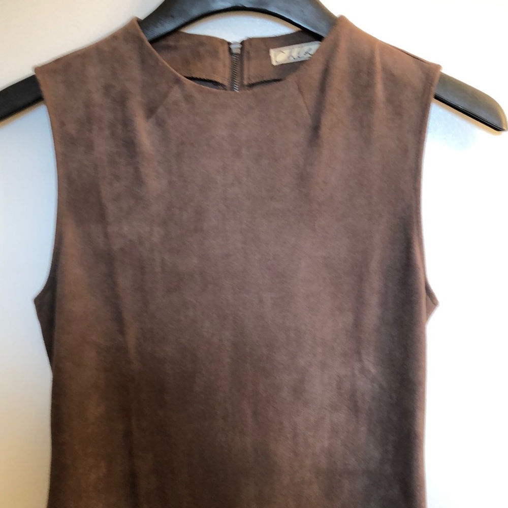 EUC Chloe K Faux Suede Dress size S